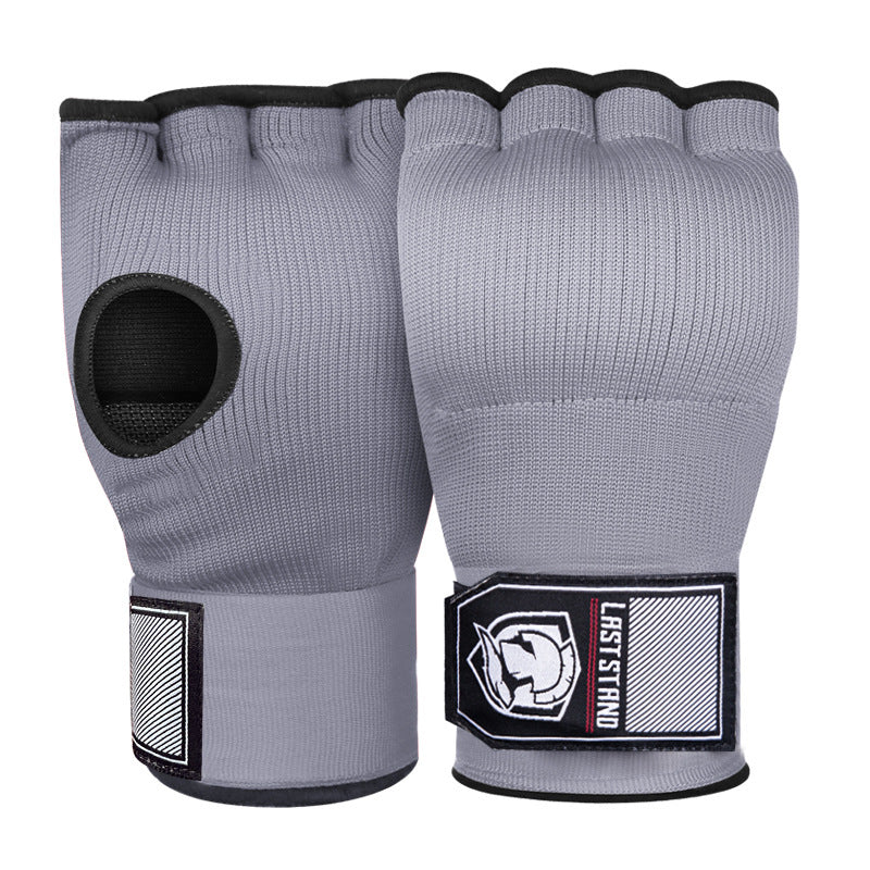 Guantes de gel, guantes de boxeo de medio dedo, vendaje de boxeo rápido y fácil, protector de manos de tela