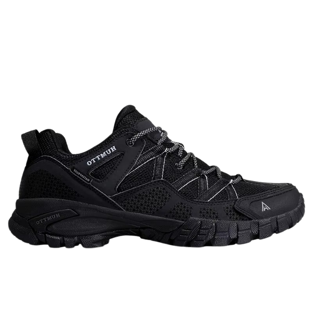 Humtto Tenis Senderismo Para Hombre Montaña Camping Transpirable Tenis Para Trail Botas Senderismo (Negro)