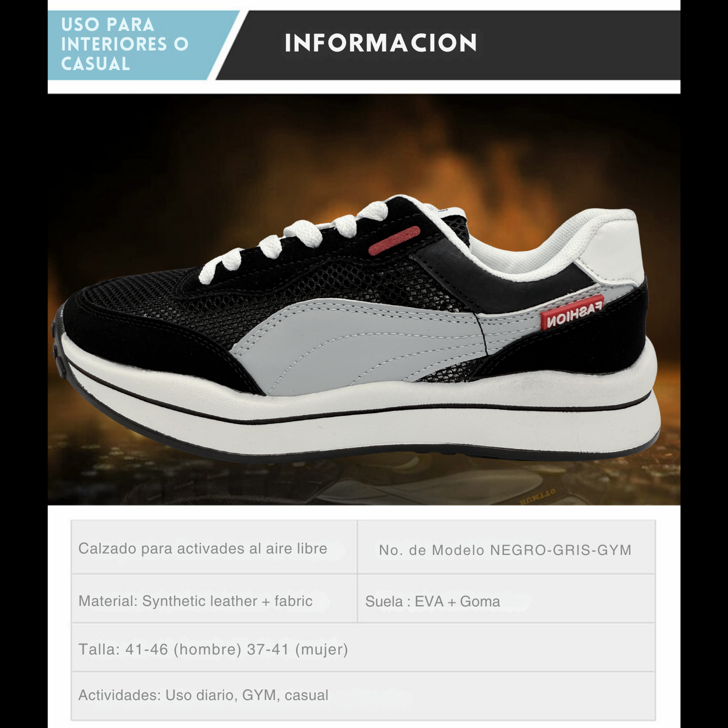 Tenis Gym, Running, Senderismo, Deportivos, Casuales Para Hombre