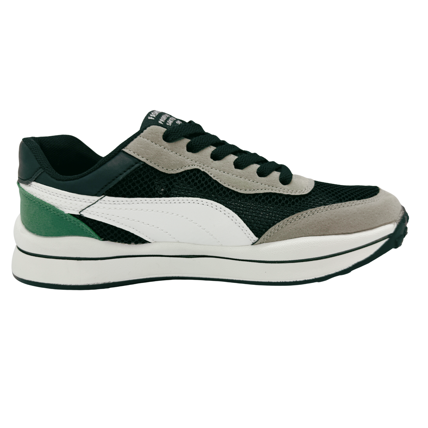 Tenis Gym, Running, Senderismo, Deportivos, Casuales Para Hombre (Verde-Gris-Negro)