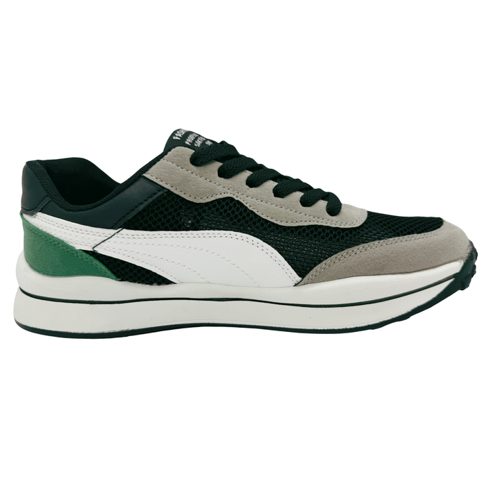 Tenis Gym, Running, Senderismo, Deportivos, Casuales Para Hombre (Verde-Gris-Negro)