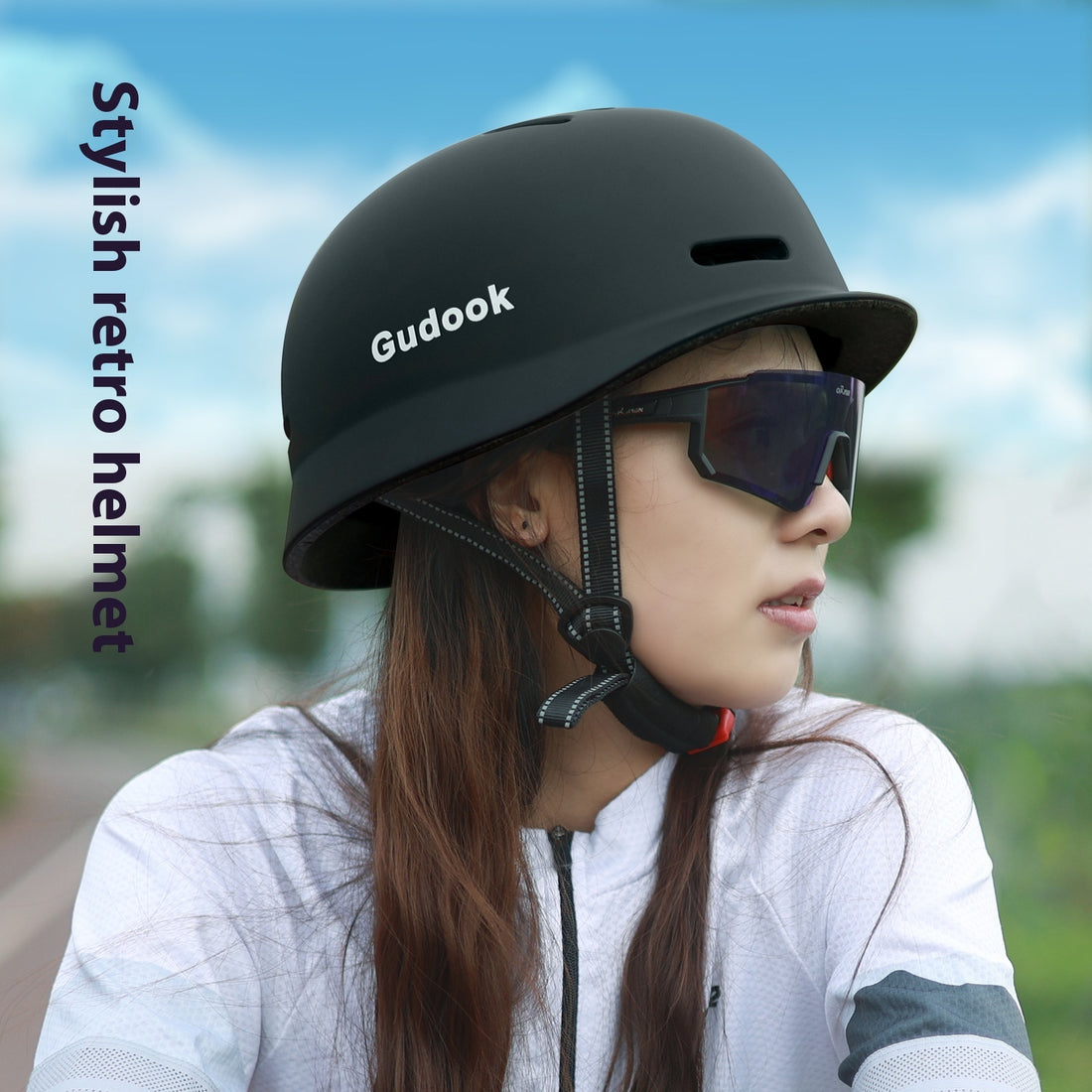 Casco retro para ciclismo urbano, monopatín y deportes al aire libre.