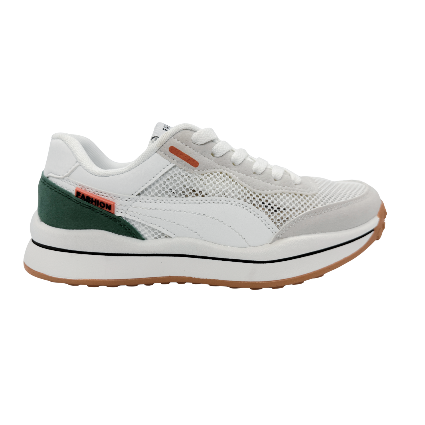 Tenis Gym, Running, Senderismo, Deportivos, Casuales Para Hombre (Blanco-Verde)