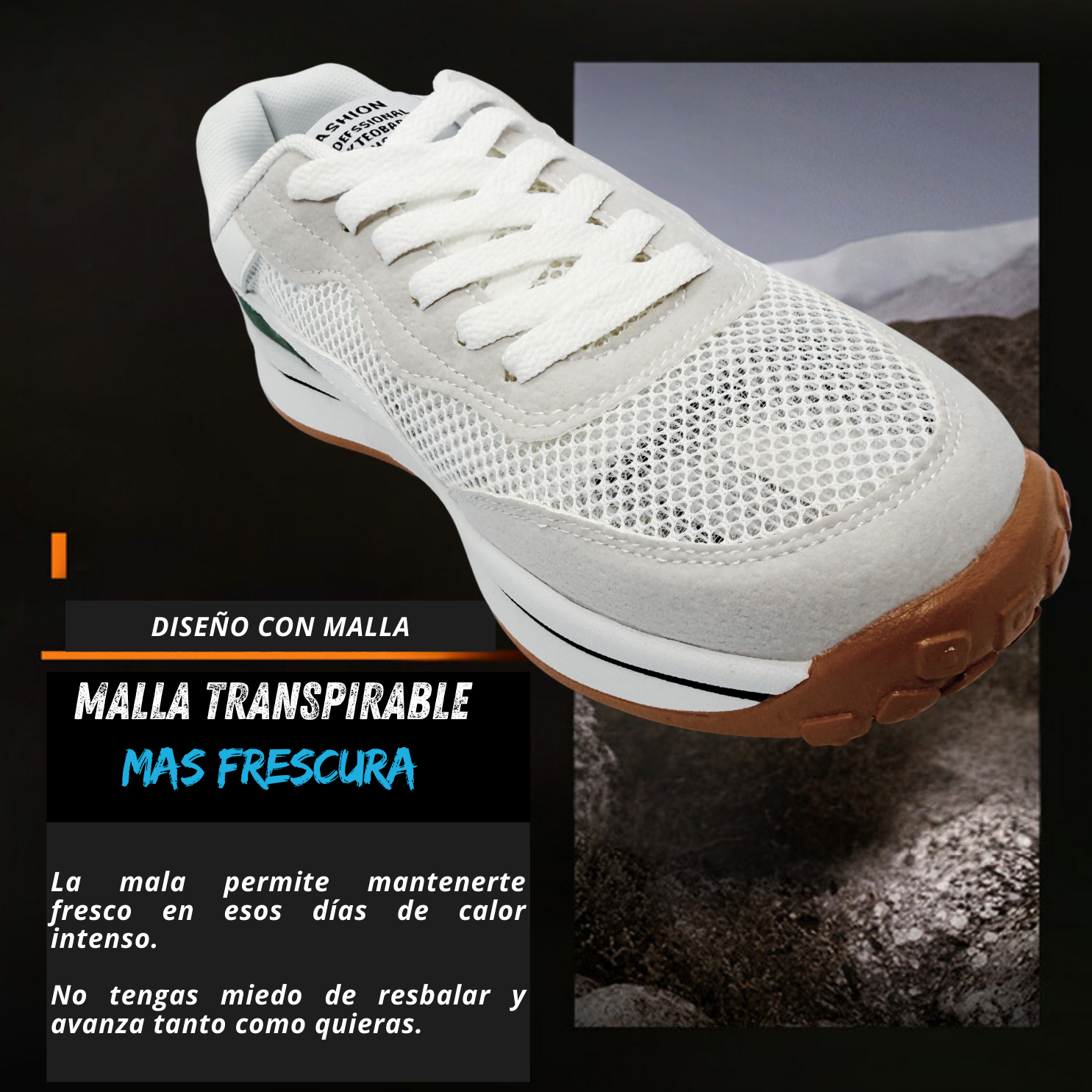 Tenis Gym, Running, Senderismo, Deportivos, Casuales Para Hombre (Blanco-Verde)