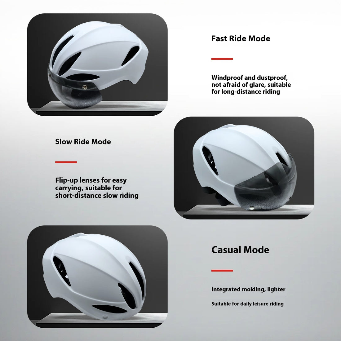 Casco de bicicleta con atracción magnética desmontable integralmente