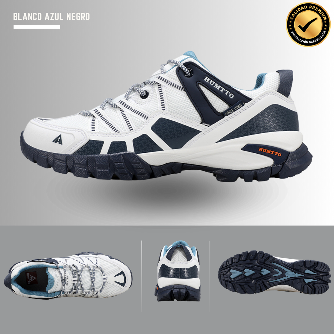 Humtto Tenis Senderismo Para Hombre Montaña Camping Transpirable Tenis Para Trail Botas Senderismo (Blanco Unisex)