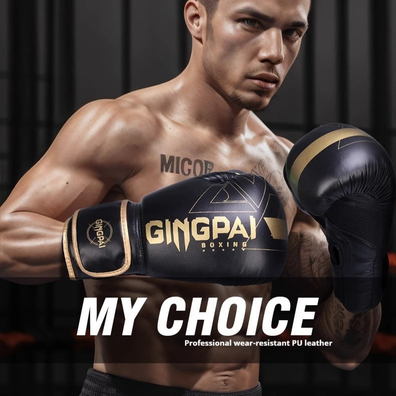 Guantes de boxeo profesionales para entrenamiento de lucha, duraderos.
