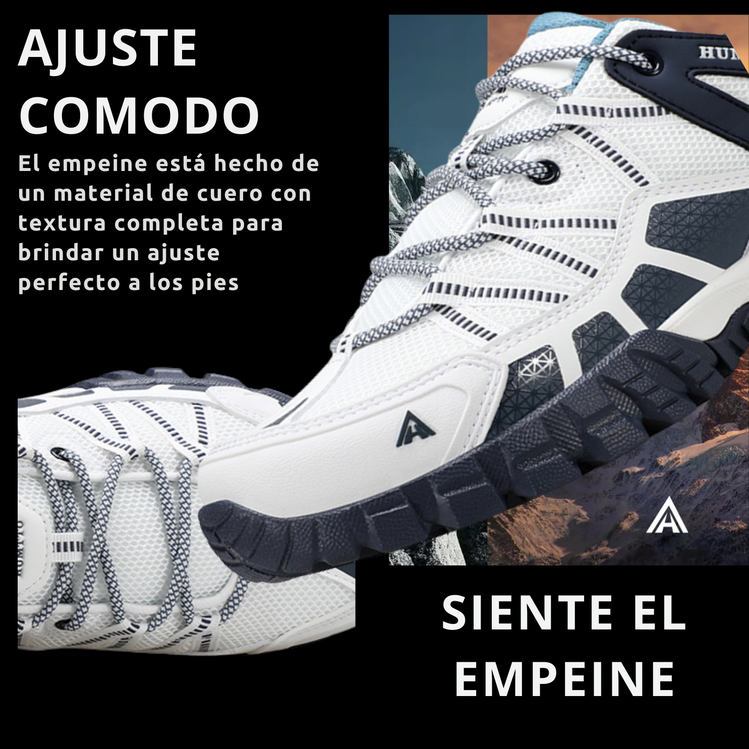 Humtto Tenis Senderismo Para Hombre Montaña Camping Transpirable Tenis Para Trail Botas Senderismo (Blanco Unisex)