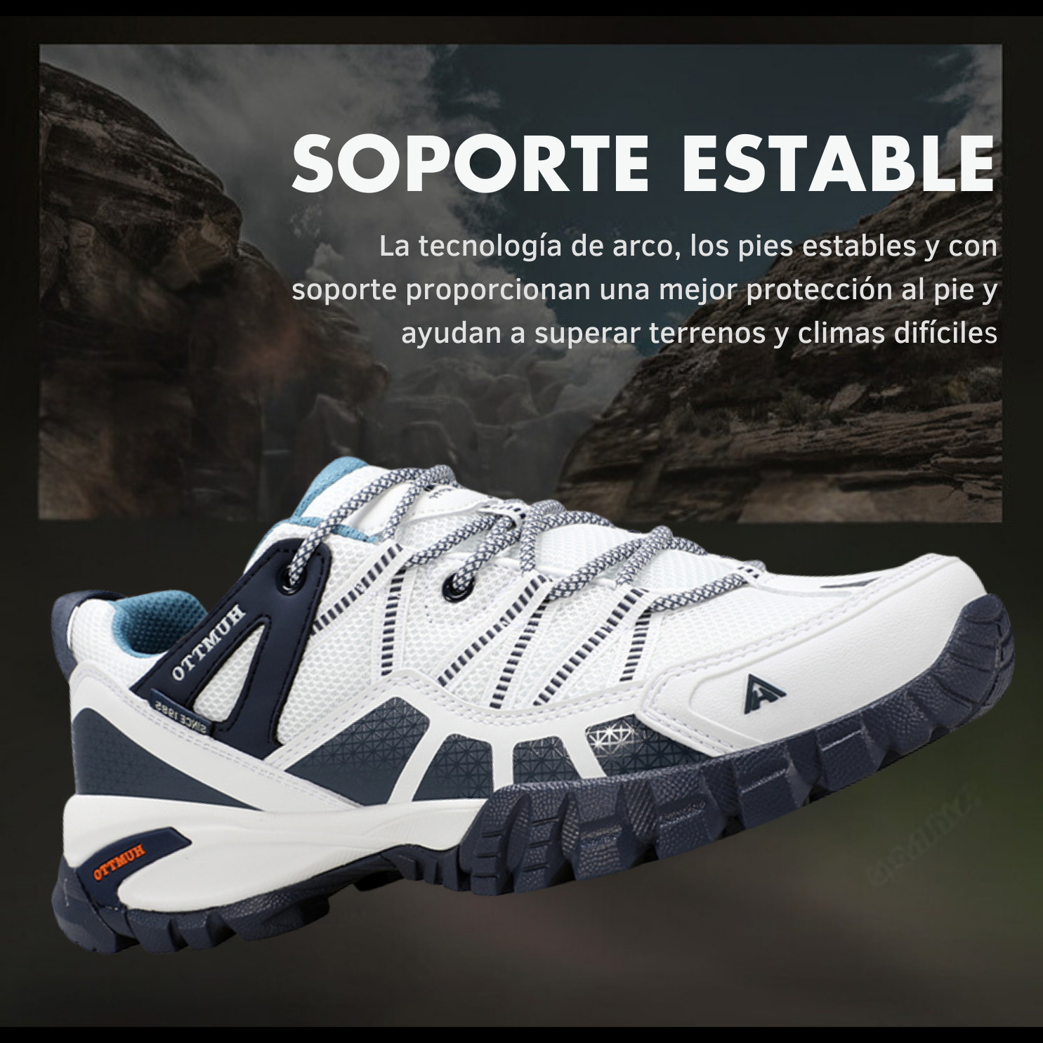Humtto Tenis Senderismo Para Hombre Montaña Camping Transpirable Tenis Para Trail Botas Senderismo (Blanco Unisex)