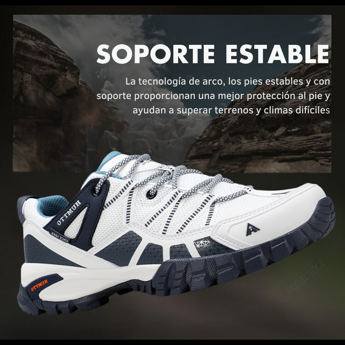 Humtto Tenis Senderismo Para Hombre Montaña Camping Transpirable Tenis Para Trail Botas Senderismo (Blanco Unisex)
