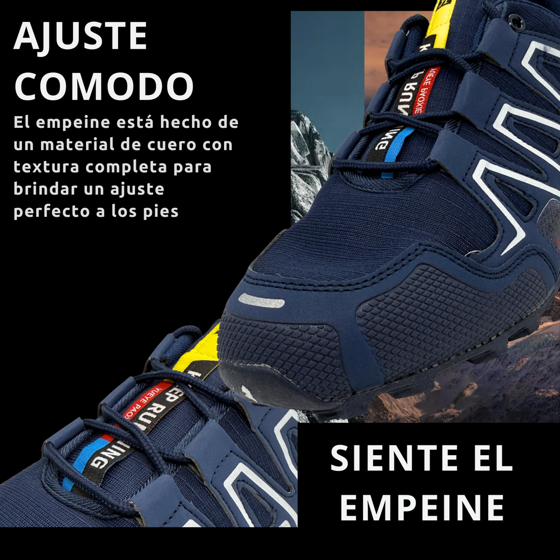 Tenis para Trail Running, Senderismo, Gym Para Hombre (Azul Marino)
