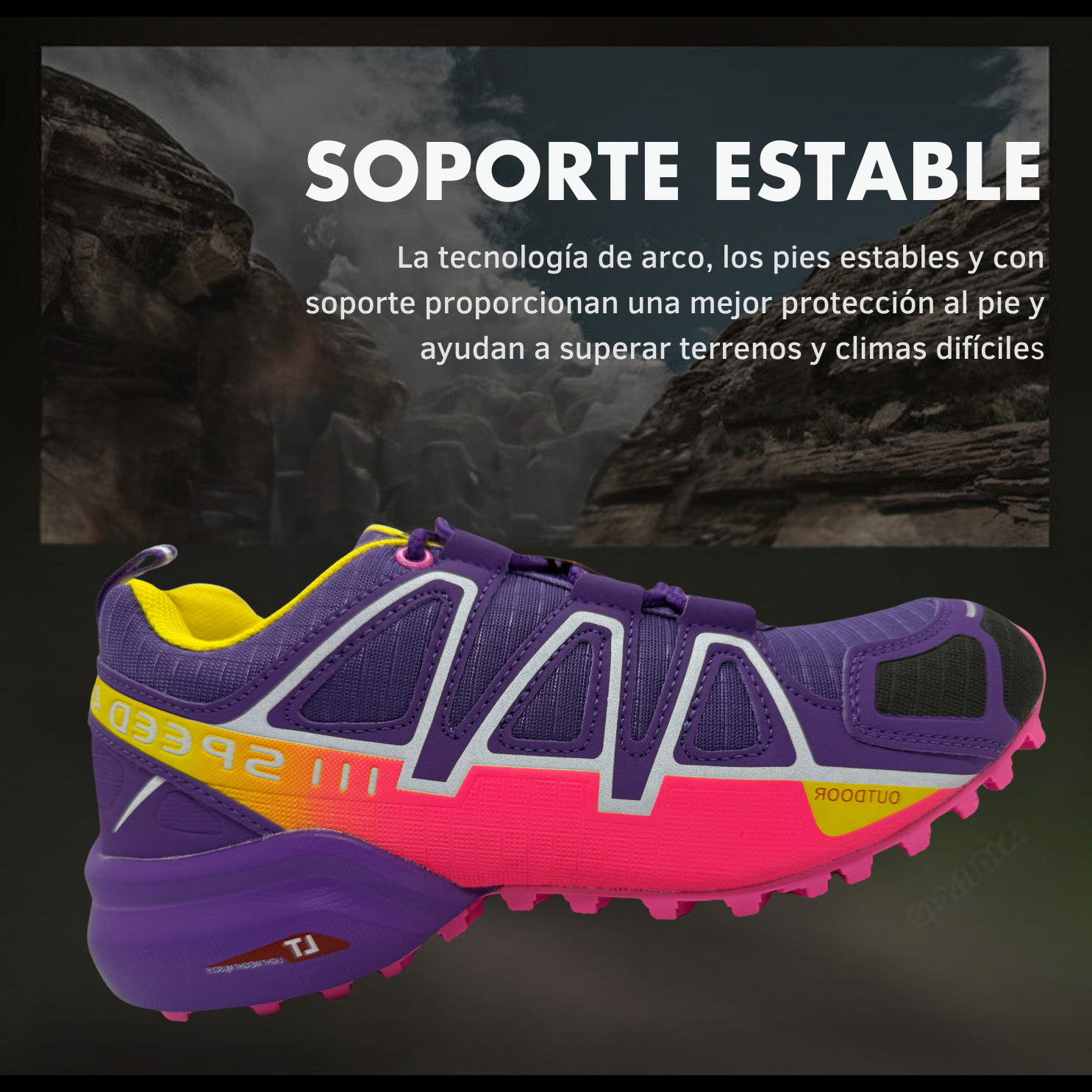 Tenis Trail, Running, Gym, Senderismo, Deportivos Para Mujer (S4) (Morado Rosa)