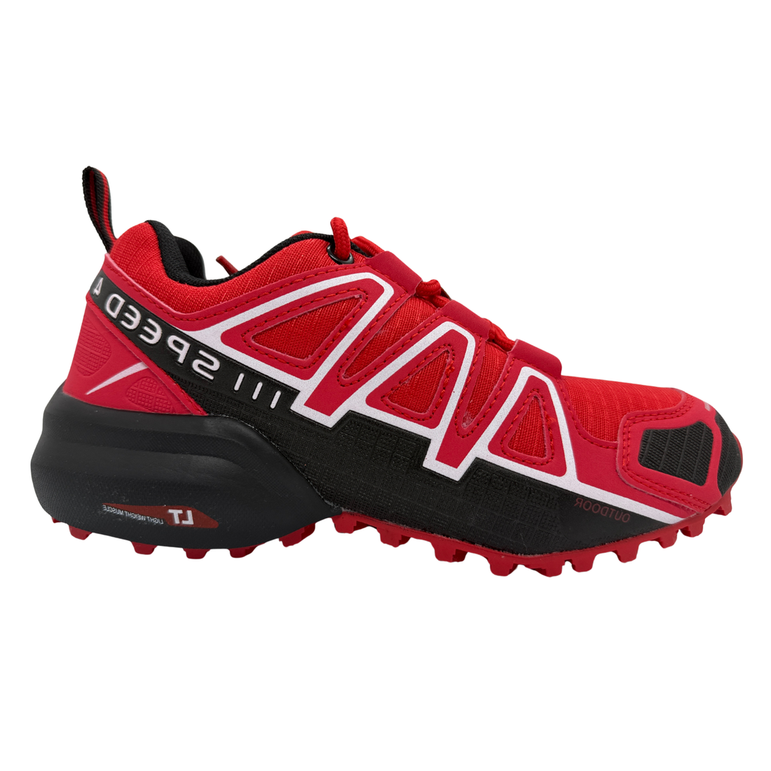 Tenis Trail, Running, Gym, Senderismo, Deportivos Para Mujer (S4) Rojo)