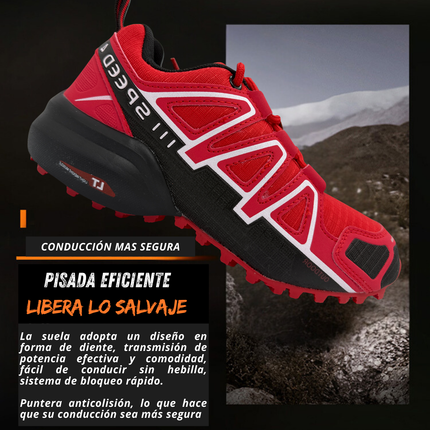 Tenis Trail, Running, Gym, Senderismo, Deportivos Para Mujer (S4) Rojo)