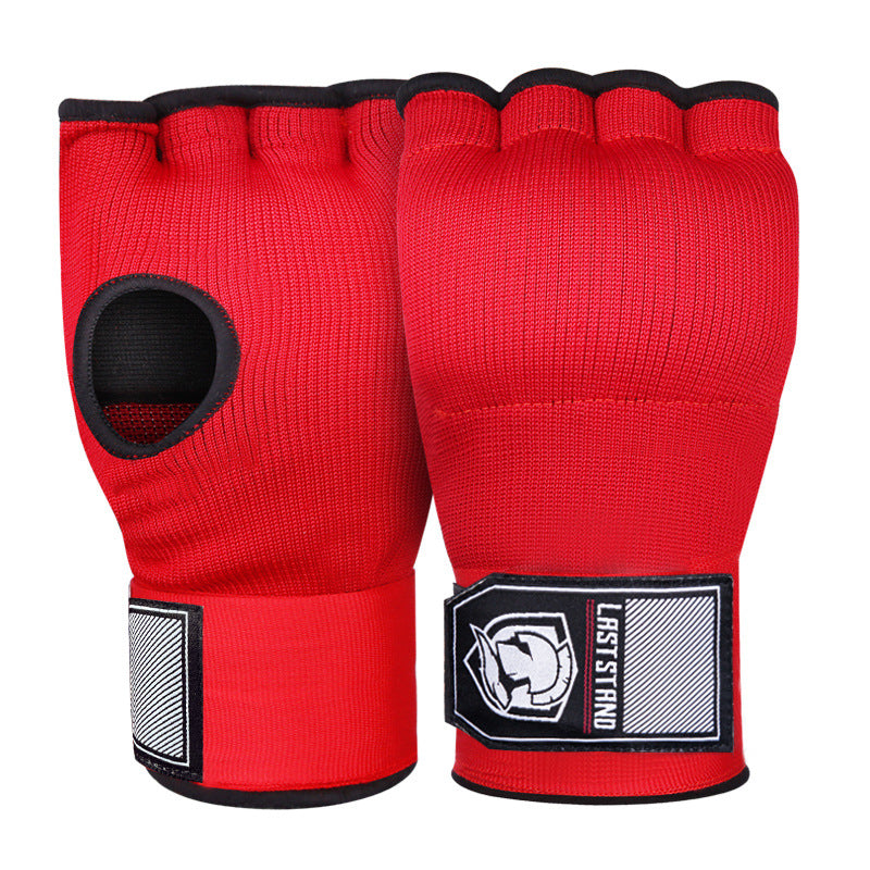 Guantes de gel, guantes de boxeo de medio dedo, vendaje de boxeo rápido y fácil, protector de manos de tela