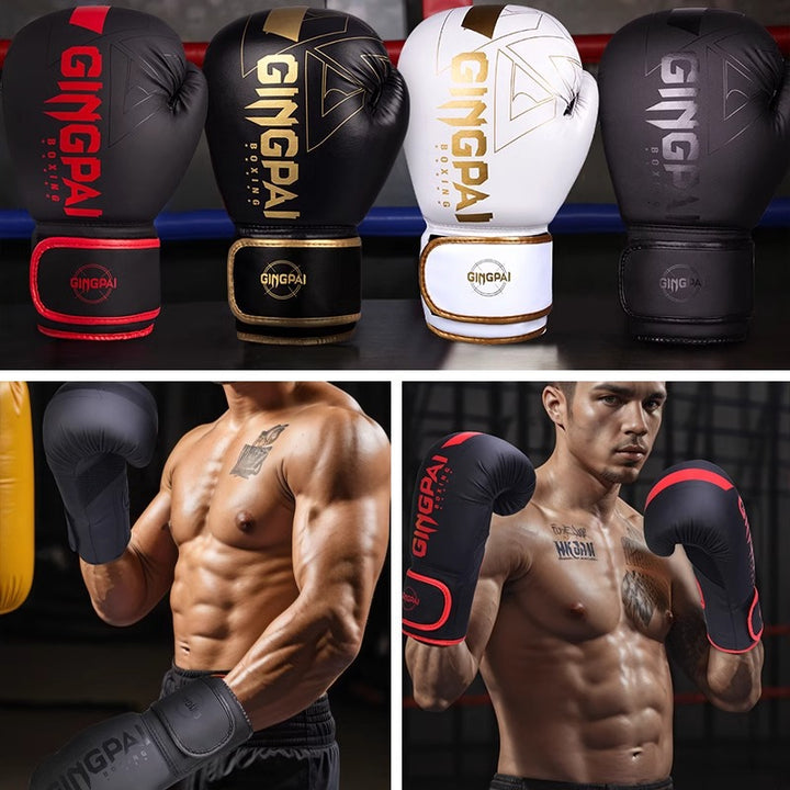 Guantes de boxeo profesionales para entrenamiento de lucha, duraderos.