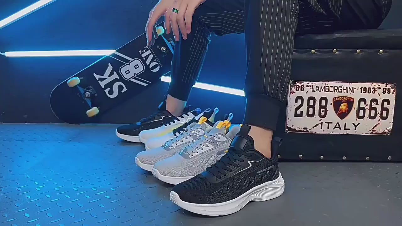 Tenis Para Correr, Deportivos, Running, Senderismo, Casuales Para Hombre (Blanco)