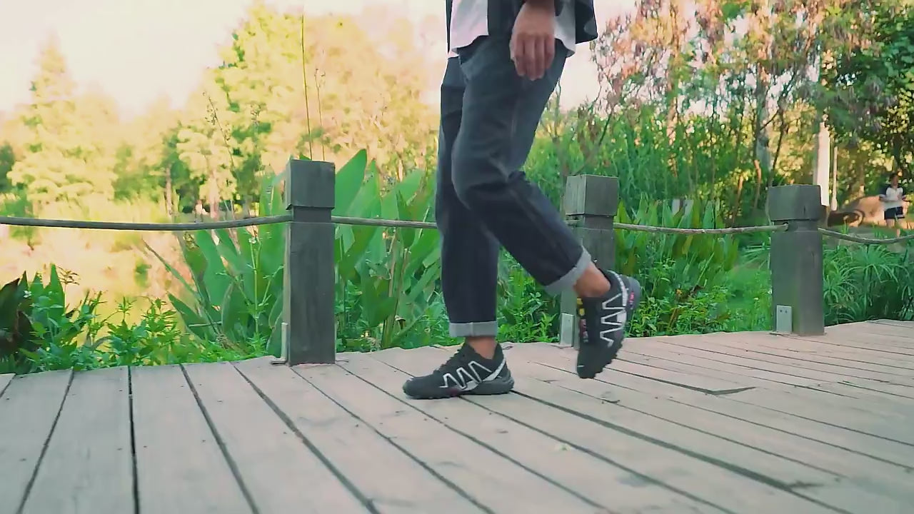 Tenis Trail, Running, Gym, Senderismo, Deportivos Para Mujer (S4) (Gris Azul)